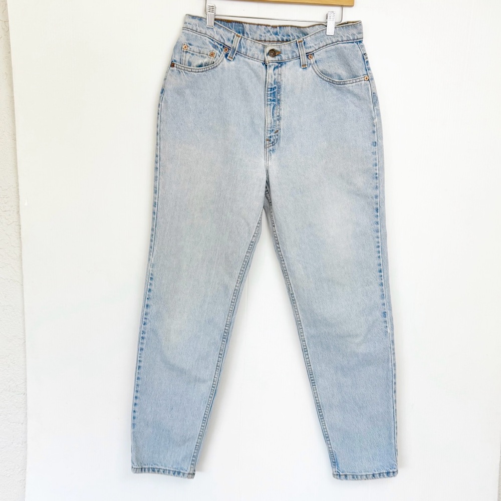 Levis 512 Vintage USA Tapered Leg high rise light blue wash straight leg 10